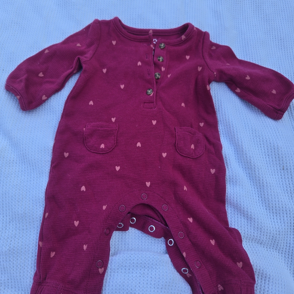 Pink Heart Kids One Piece